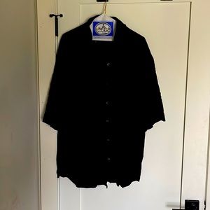 Dear Deer Black Short Sleeve Button Up